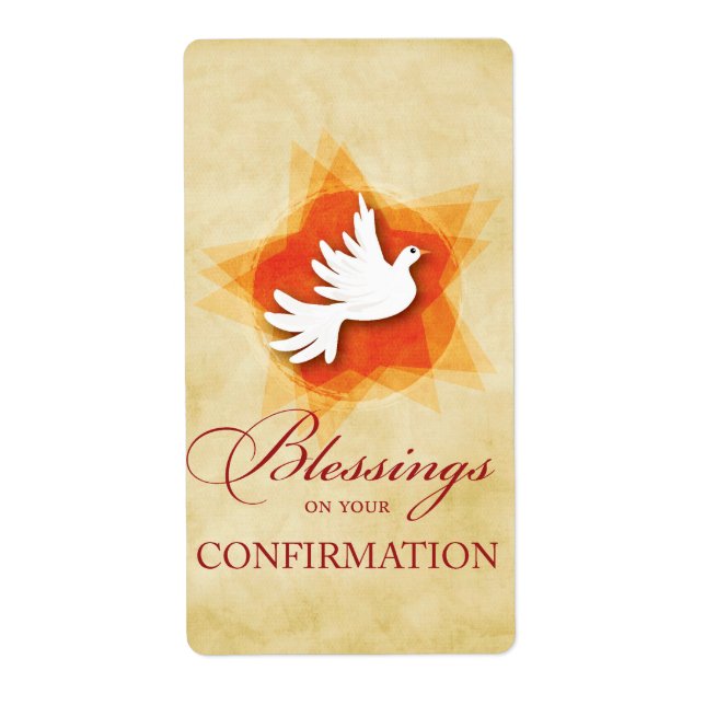 Personalize Confirmation Congratulations Gift Coll Label (Front)