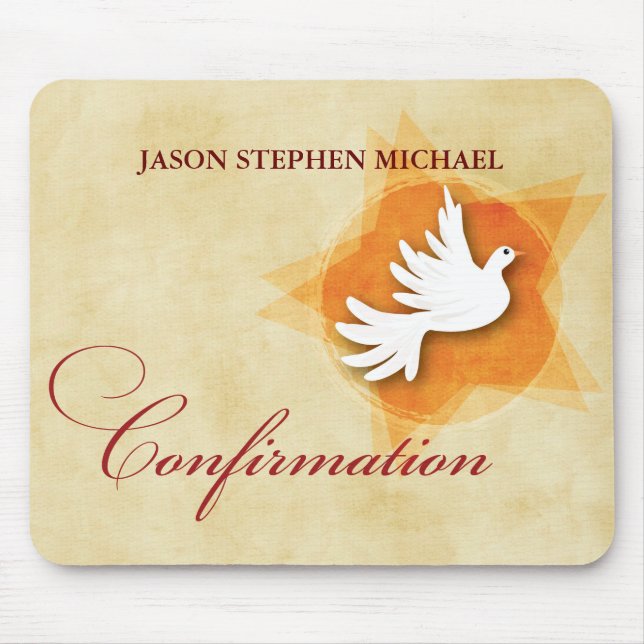 Personalize Confirmation Congratulations Gift Coll Mouse Pad (Front)