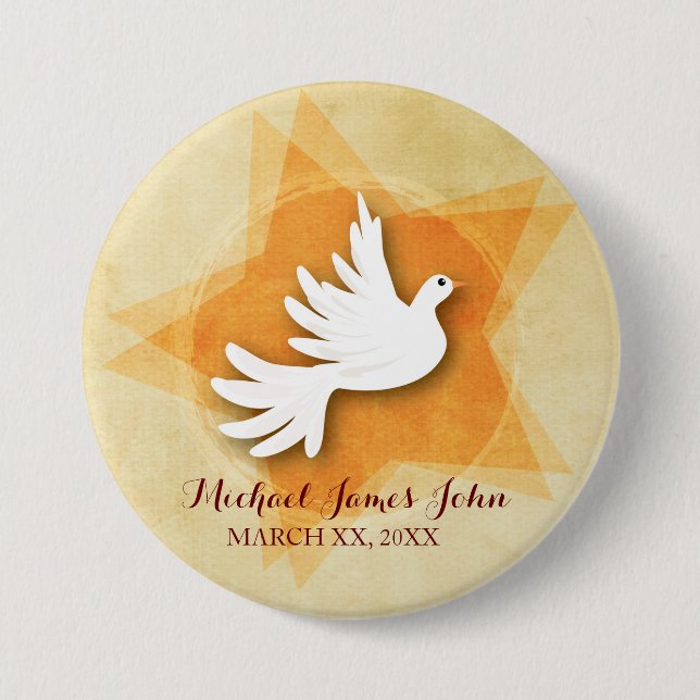 Personalize Confirmation Congratulations Gift Coll Pinback Button (Front)