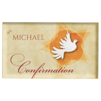 Personalize Confirmation Congratulations Gift Coll Place Card Holder
