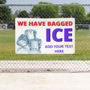 Personalize Convenience Store We Have Bagged Ice Banner