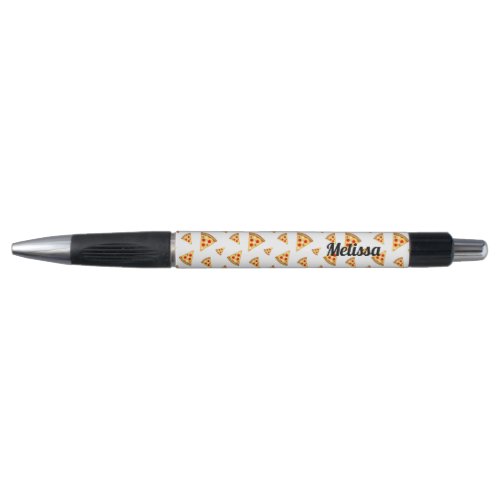 Personalize Cool fun pizza slices pattern white Pen