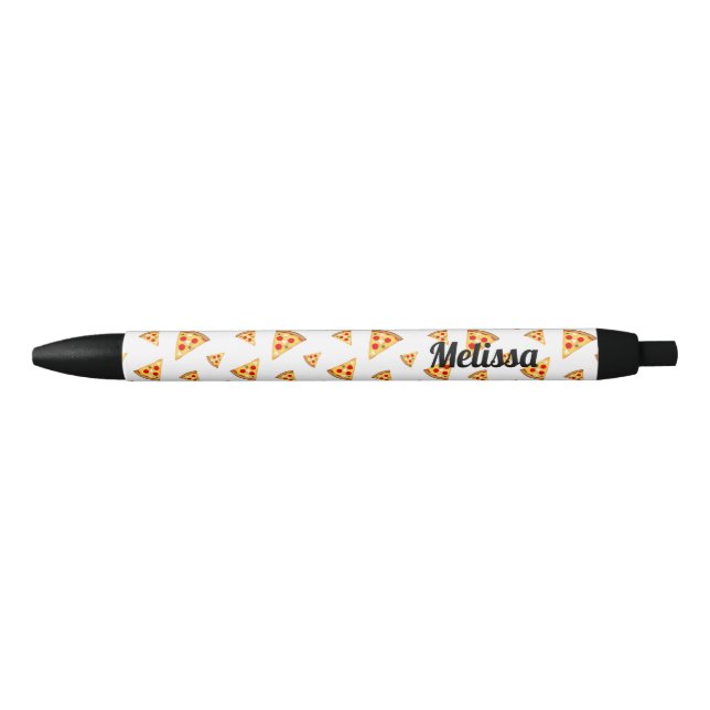 Personalize Cool fun pizza slices pattern white Pen (Front)