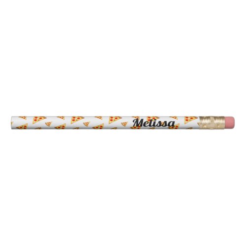 Personalize Cool fun pizza slices pattern white Pencil