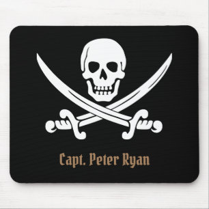 Personalize Cool Pirate Sign Mouse Pad