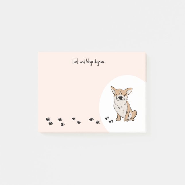 Personalize Corgi Post-it Notes (Front)