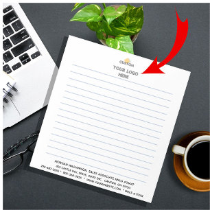 Personalize: Corporate Logo Lined Notepad