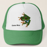 Personalize Costa Rica Red Eyed Frog Trucker Hat at Zazzle