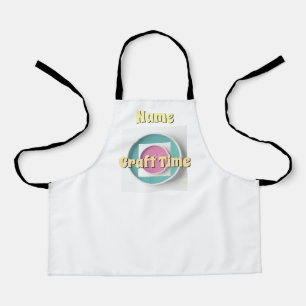 Personalize Craft Time White Apron