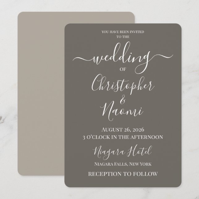 PERSONALIZE - Create Your Own Customized Wedding Invitation (Front/Back)
