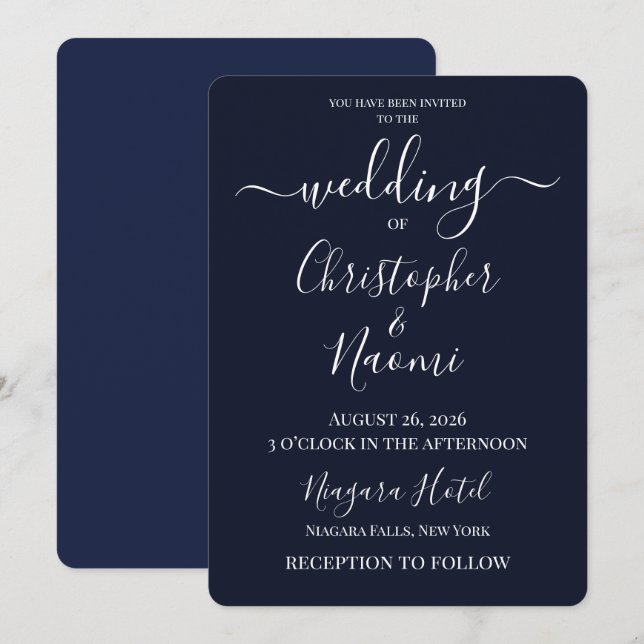 PERSONALIZE - Create Your Own Customized Wedding Invitation (Front/Back)