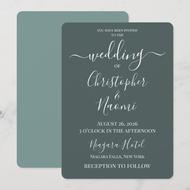 PERSONALIZE - Create Your Own Customized Wedding Invitation (Front/Back)