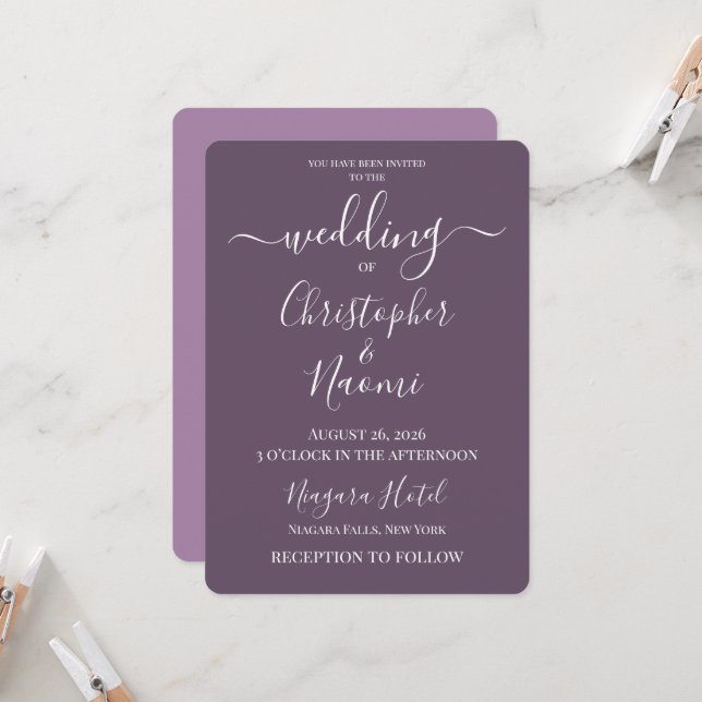 PERSONALIZE - Create Your Own Customized Wedding Invitation (Front/Back In Situ)