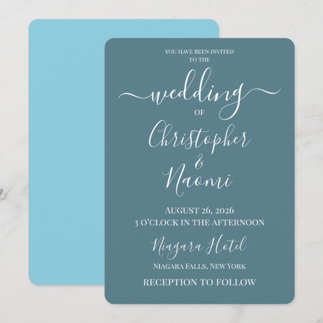 PERSONALIZE - Create Your Own Customized Wedding Invitation (Front/Back)