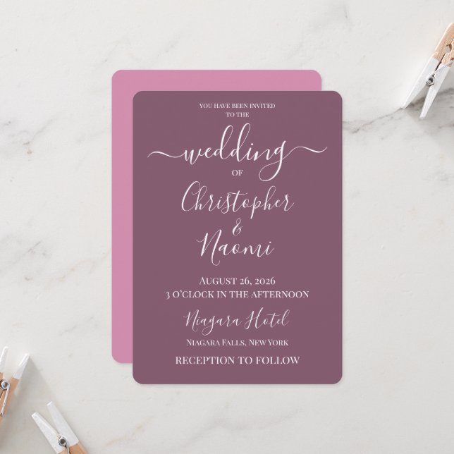 PERSONALIZE - Create Your Own Customized Wedding Invitation (Front/Back In Situ)