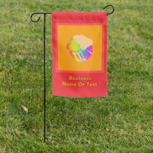 Personalize Cupcake Garden Flag
