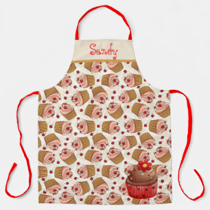 Personalize Cupcakes All-Over Print Apron