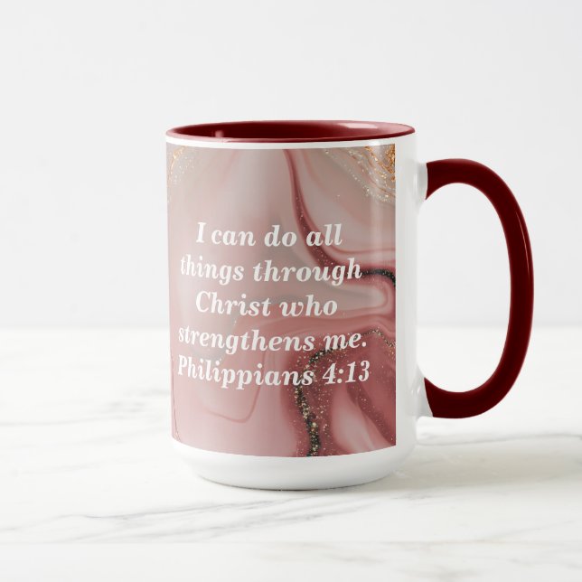 Personalize Custom Bible Scripture Coffee Mug (Right)