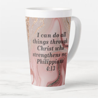 Personalize Custom Bible Scripture Quote Latte Mug