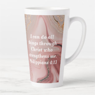 Personalize Custom Bible Scripture Quote Latte Mug