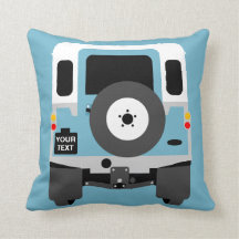 Personalize custom blue Land Rover Series 3 Cushio