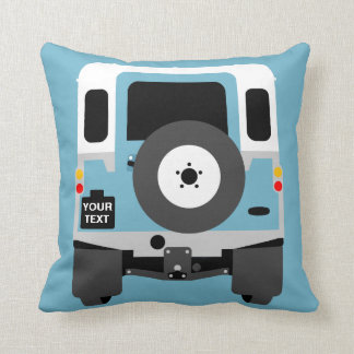 Personalize custom blue Land Rover Series 3 Cushio Throw Pillow