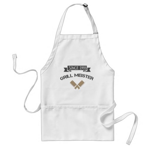 Personalize Custom DOB DAD Date Grill Meister Adult Apron