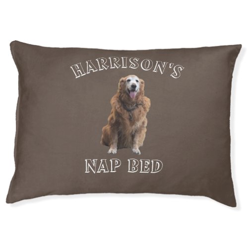 Personalize Custom Dog Cat Name Photo Pet Bed