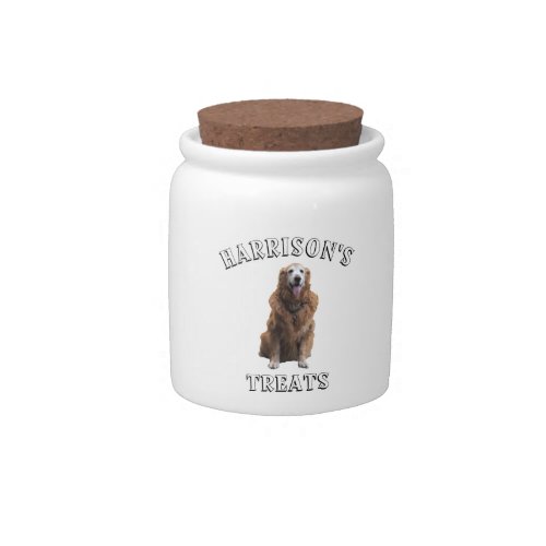 Personalize Custom Dog Cat Name Photo treats Cand Candy Jar