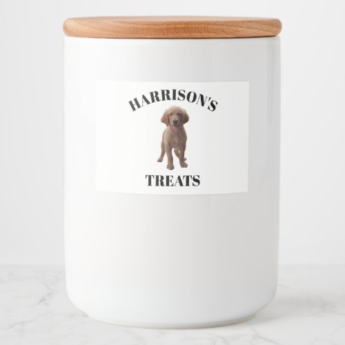 Personalize Custom Dog Cat Name Photo treats Food Label