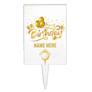 Personalize custom golf cake topper