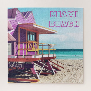 Personalize Custom MIAMI SOUTH BEACH Art Home Deco Jigsaw Puzzle