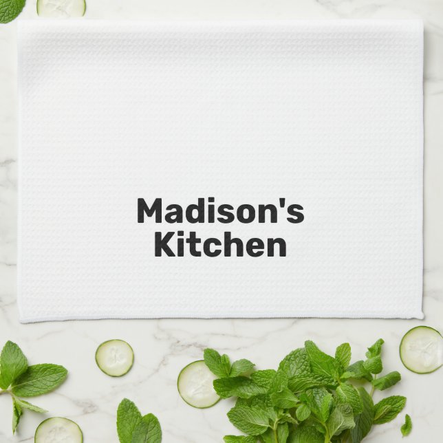 Personalize Custom Name family business bakery Kitchen Towel (Folded)