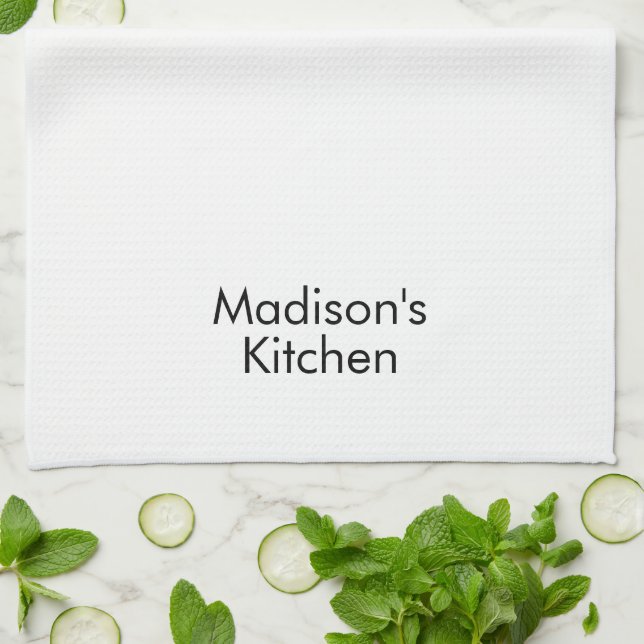 Personalize Custom Name family business bakery Kitchen Towel (Folded)