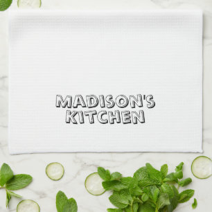 Personalize Custom Name family business bakery Kitchen Towel