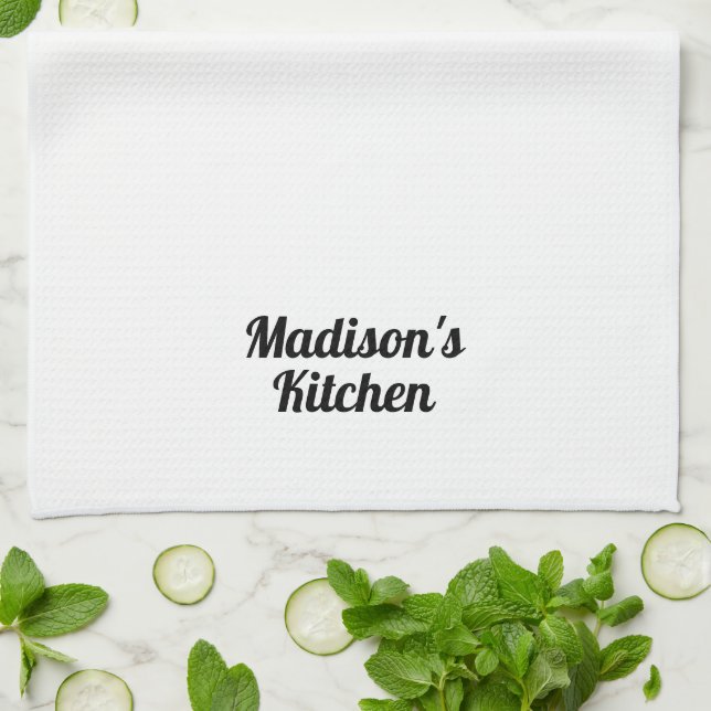 Personalize Custom Name family business bakery Kitchen Towel (Folded)