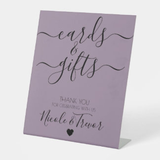 Personalize: Custom Names Cards & Gifts Wedding Pedestal Sign