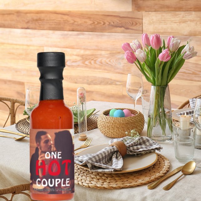 Personalize Custom One Hot Couple Wedding Photo on Hot Sauces (Creator Uploaded)