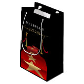 Personalize Custom Red Carpet Party Favor Gift Bag (Back Angled)