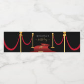 Personalize Custom Red Carpet Party Favor Water Bottle Label (Single Label)