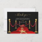 Personalize Custom Red Carpet Theme Thank You Card