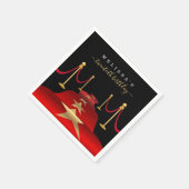 Personalize Custom Red Carpet Themed Party Napkins (Corner)