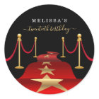 Personalize Custom Red Carpet Themed Party Sticker