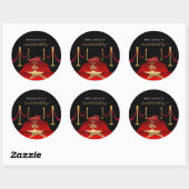 Personalize Custom Red Carpet Themed Party Sticker (Sheet)