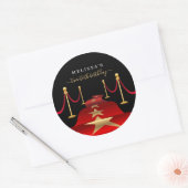 Personalize Custom Red Carpet Themed Party Sticker (Envelope)