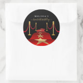 Personalize Custom Red Carpet Themed Party Sticker (Bag)