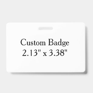 personalize custom simple 2.13" x 3.38" Horizontal Badge