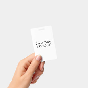 personalize custom simple 2.13" x 3.38" Vertical Badge
