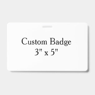 personalize custom simple 3" x 5" Horizontal Badge