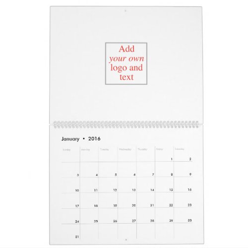 Personalize Customize Create Your Own Template Calendar